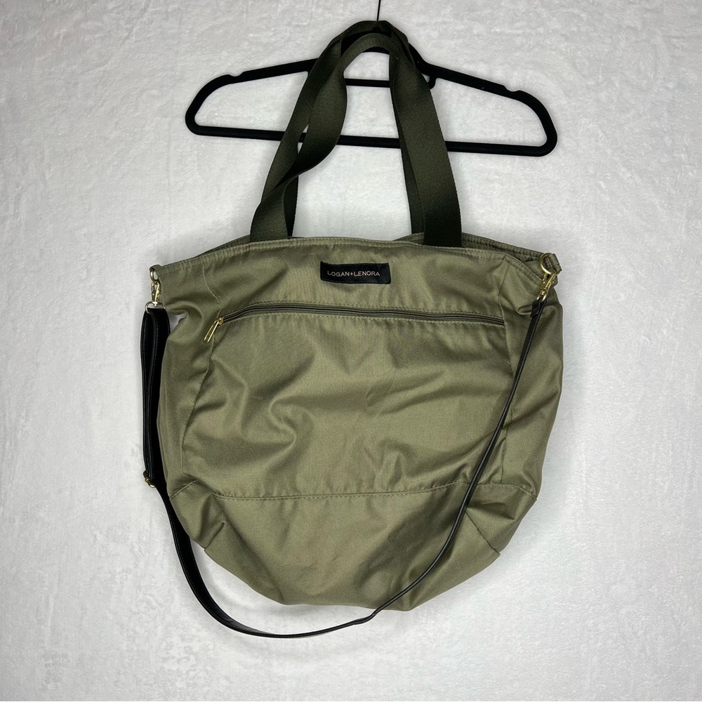 LOGAN + LENORA Waterproof DayTripper (Canvelle) Beach Bag Green Washable Tote